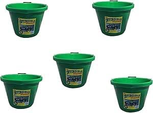 Green Color Airflow Heavy Duty Invincible Builders Bucket–3 Gallon/ 15 Liter–Strong Handle & Calibrated Markings– Multi-Purpose Mixing, Gardening ,Farm & Construction Use