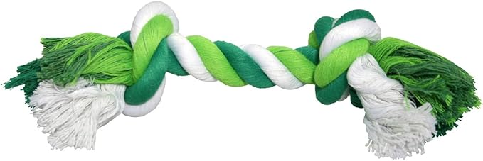 Rope Cotton 2 Knot Dog Toy – Durable chew toy made from natural cotton, Featuring a strong two-knot design perfect for tugging, chewing, and play. Suitable for dogs
