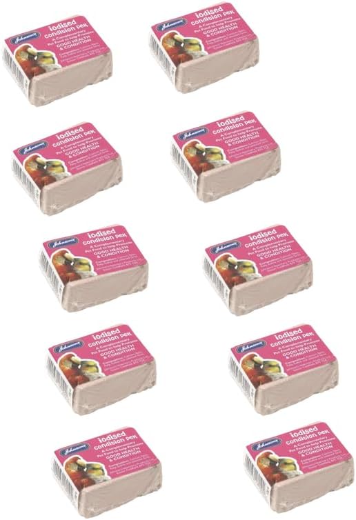 Vet Iodised Condition Pack for Caged Birds – Iodine, Calcium & Seaweed Blend for Gut Balance & Daily Care – For Budgies, Parrots,Finches–Chunk Format