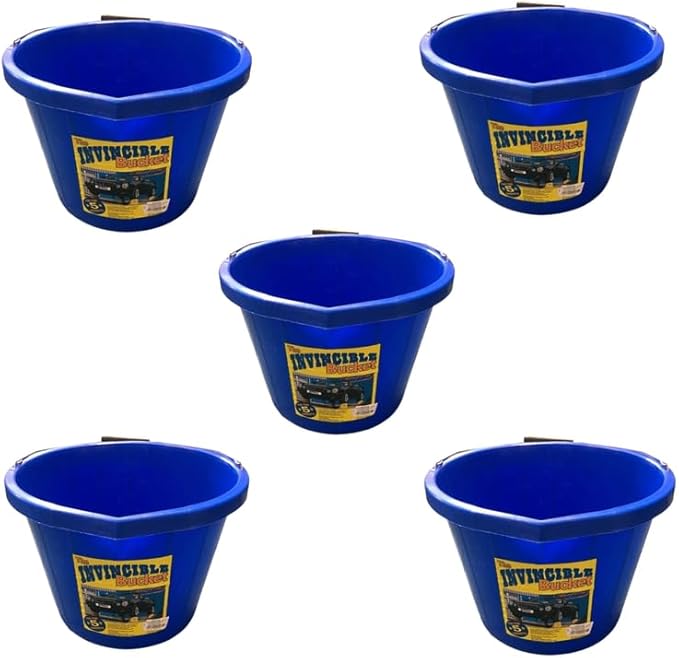 Blue Color Airflow Heavy Duty Invincible Builders Bucket – 3 Gallon/15 Liter – Strong Handle & Calibrated Markings – Multi-Purpose Mixing, Gardening, Farm & Construction Use
