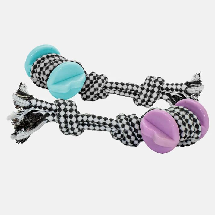 Puppy and Dog Pastel Tug & Chew Toy – Durable, Safe & Colourful Teething Toy for Puppies Great for Fetch, Tug-of-War & Chewing Soft Pastel Colores for Fun & Style-Blue