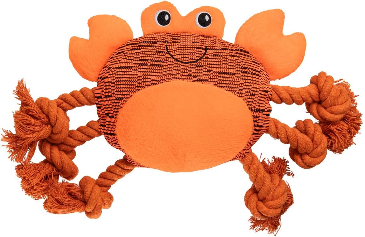 Crab Dog Toy Zero waste colour is orange