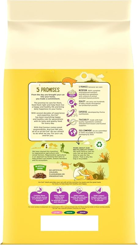 Adult Chicken & Duck Dry Cat Food – Complete Nutrition for Adult Cats – Supports Digestion, Teeth, Coat & Urinary Health – Sold Loose