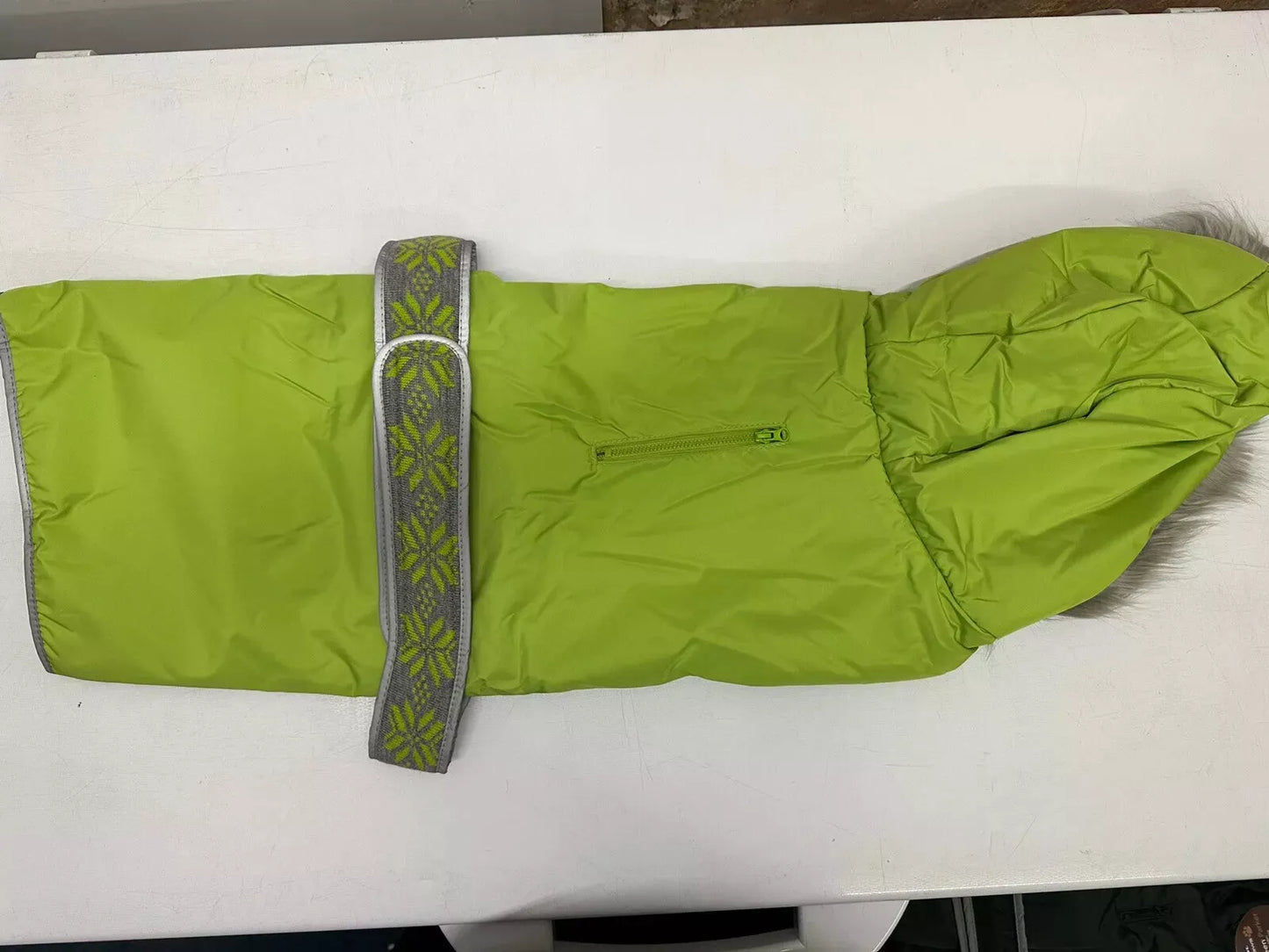 Ancol Nordic hooded Dog Coat - in Green & Grey