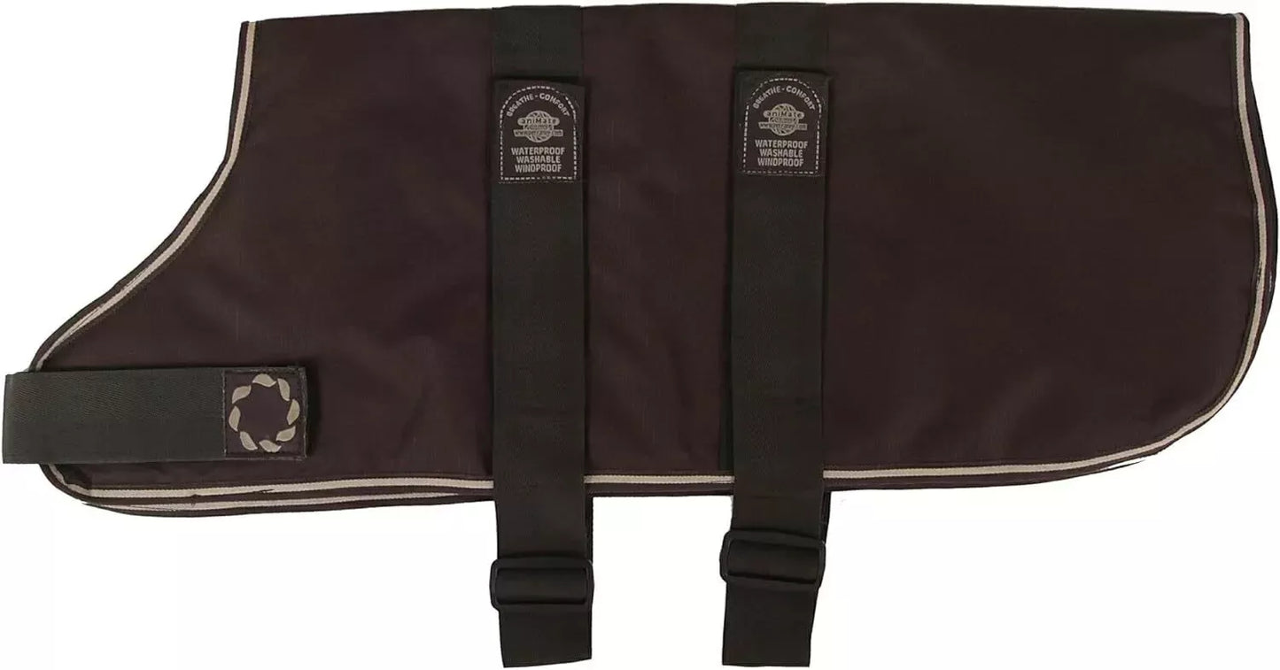 Outhwaite Padded & waterproof with Adjustable Strap Dog Coat, 26-inch, Brown