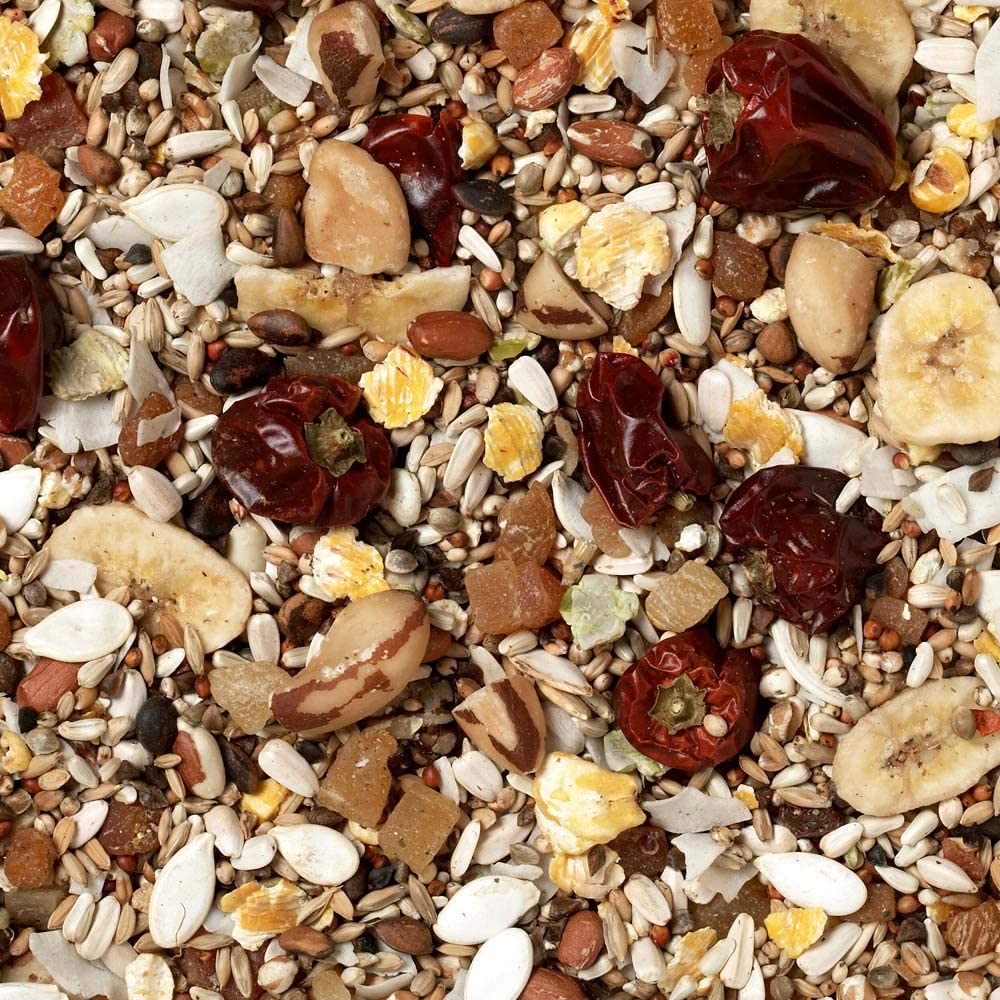 Johnston & Jeff Low Sunflower Diet for African Greys – Premium Complete Parrot Food Mix with Fruits, Nuts & Vegetables-Sold Loose