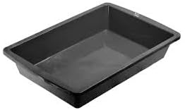 CAT CIRCUS Large Cat Litter Tray –Litter Box Tray for Large Cats & Kittens – Non-Slip, Easy Clean – Multi Cat Friendly-Durable Plastic Pet Toilet-Spacious-colour options available -Black