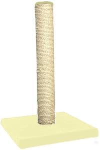 Cream Color Extra Tall Cat Scratcher Post 64cm –Durable Cream Sisal Pole for Indoor Cats –Stable Anti-Tip Base – Encourages Healthy Scratching – Stylish & Functional Design for Kittens & Adult Cats–Single Pack