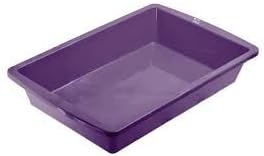 CAT CIRCUS Large Cat Litter Tray –Litter Box Tray for Large Cats & Kittens – Non-Slip, Easy Clean – Multi Cat Friendly-Durable Plastic Pet Toilet-Spacious-colour options available-Purple