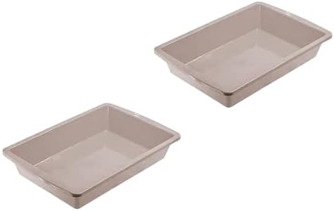 CAT CIRCUS Large Cat Litter Tray –Litter Box Tray for Large Cats & Kittens – Non-Slip, Easy Clean – Multi Cat Friendly-Durable Plastic Pet Toilet-Spacious-colour options available-grey