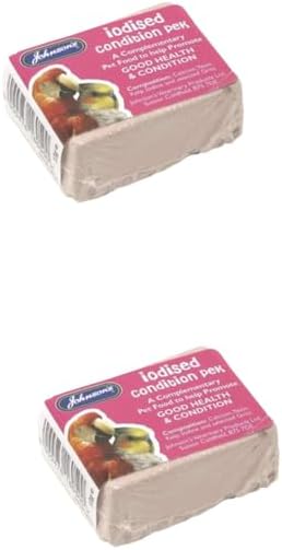 Vet Iodised Condition Pack for Caged Birds – Iodine, Calcium & Seaweed Blend for Gut Balance & Daily Care – For Budgies, Parrots,Finches–Chunk Format