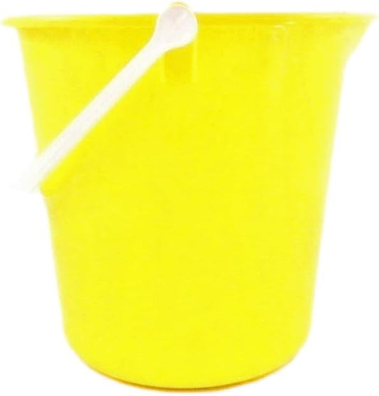 2 Gallon (10L) Colour-Coded Builders Bucket with Pourer – Durable Plastic General Purpose Bucket with Calibrated Scale & Gripper Handle – Easy to Clean