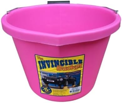 Pink Color Airflow Heavy Duty Invincible Builders Bucket – 3 Gallon/15 Liter – Strong Handle & Calibrated Markings – Multi-Purpose Mixing, Gardening, Farm & Construction Use