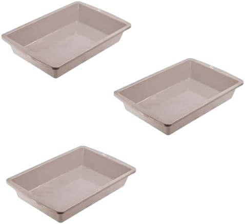 CAT CIRCUS Large Cat Litter Tray –Litter Box Tray for Large Cats & Kittens – Non-Slip, Easy Clean – Multi Cat Friendly-Durable Plastic Pet Toilet-Spacious-colour options available-grey