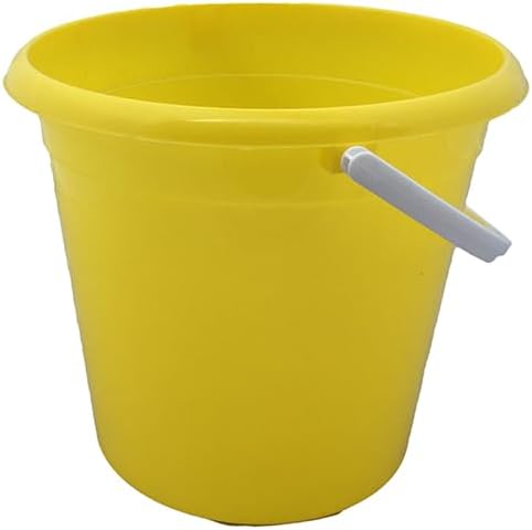 10 Litre Polypropylene Standard Plastic Bucket – Heavy-Duty Domestic Utility Bucket with Handle – Durable, Lightweight & Multipurpose for Home, Cleaning, Gardening & More