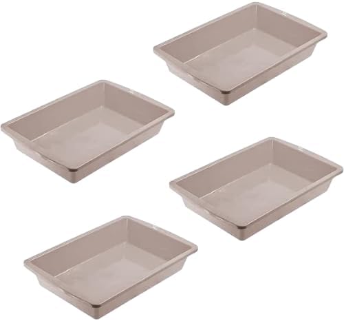 CAT CIRCUS Large Cat Litter Tray –Litter Box Tray for Large Cats & Kittens – Non-Slip, Easy Clean – Multi Cat Friendly-Durable Plastic Pet Toilet-Spacious-colour options available-grey