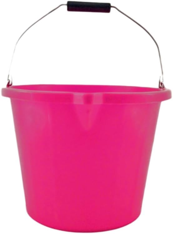 15 Litre Heavy Duty Builders Bucket – Durable Plastic Construction with Pouring Lip & Strong Metal Handle – Graduated in Gallons and Litres – Multipurpose Mixing, Available in 5 Colours