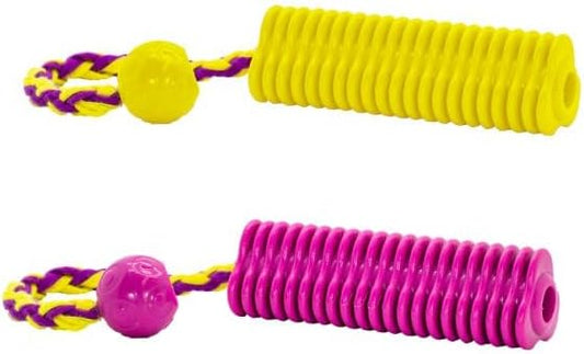 Dog & Puppy Life Chase and Fetch Treat Toys – Durable TPR Dog Ball & Dummy Chew Toys – Interactive Treat Dispensing Toys for Puppies & Dogs – Tough Training, Active Play & Outdoor Exercise Toys