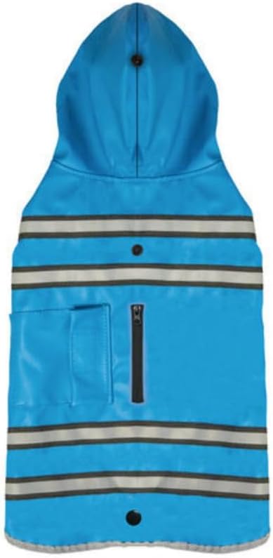 Sotnos Dog Raincoat with Removable Fleece Lining – Waterproof & Windproof Dog Jacket– Adjustable, Comfortable, Reflective for All Weather Protection- Blue