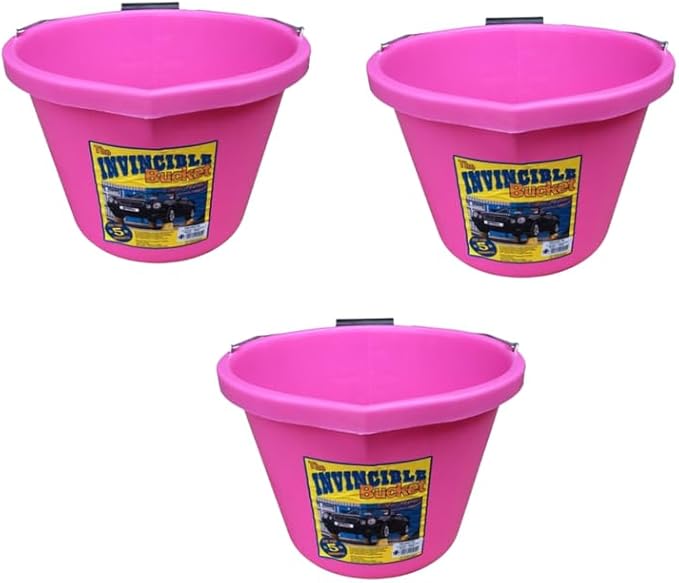 Pink Color Airflow Heavy Duty Invincible Builders Bucket – 3 Gallon/15 Liter – Strong Handle & Calibrated Markings – Multi-Purpose Mixing, Gardening, Farm & Construction Use