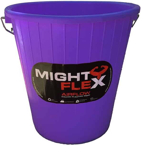 5L Mightyflex Calf Feeding Bucket – Heavy Duty Multi-Purpose Plastic Farm Tub – Reusable, Compact & Easy to Carry – For Livestock Feeding, Mixing, Gardening & More – Multiple Colours
