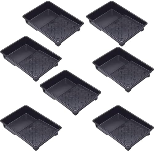 7 Inch 100% Recycled Plastic Paint Roller Tray With Textured Anti-Skid Grip, Ideal For Trade & DIY Rollers Up To 7" Wide and All Types Of Paint, Varnish, Woodstain