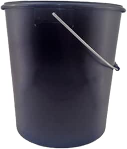 6 Gallon (30L) Deep Plasterers Plastic Bucket with Strong Metal Handle – Heavy Duty, Durable, Easy-to-Clean, Ideal for Mixing, Carrying Rubble, Waste & Garden Use
