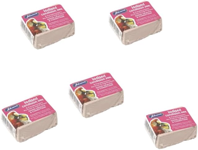 Vet Iodised Condition Pack for Caged Birds – Iodine, Calcium & Seaweed Blend for Gut Balance & Daily Care – For Budgies, Parrots,Finches–Chunk Format