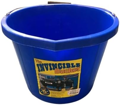 Blue Color Airflow Heavy Duty Invincible Builders Bucket – 3 Gallon/15 Liter – Strong Handle & Calibrated Markings – Multi-Purpose Mixing, Gardening, Farm & Construction Use