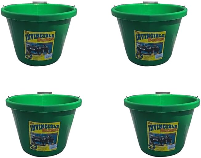 Green Color Airflow Heavy Duty Invincible Builders Bucket–3 Gallon/ 15 Liter–Strong Handle & Calibrated Markings– Multi-Purpose Mixing, Gardening ,Farm & Construction Use