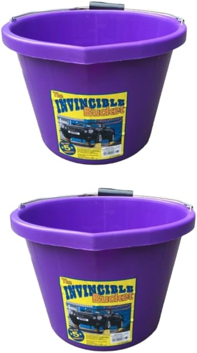 Purple color Airflow Heavy Duty Invincible Builders Bucket–3 Gallon / 15 Litre – Strong Handle & Calibrated Markings – Multi-Purpose Mixing, Gardening, Farm & Construction Use