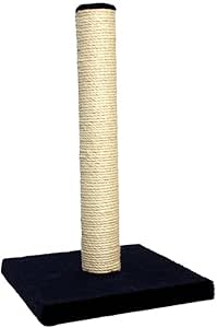 Black Color Extra Tall Cat Scratcher Post 64cm –Durable Black Sisal Pole for Indoor Cats –Stable Anti-Tip Base – Encourages Healthy Scratching – Stylish & Functional Design for Kittens & Adult Cats–Single Pack