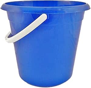 10 Litre Polypropylene Standard Plastic Bucket – Heavy-Duty Domestic Utility Bucket with Handle – Durable, Lightweight & Multipurpose for Home, Cleaning, Gardening & More