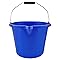 15 Litre Heavy Duty Builders Bucket – Durable Plastic Construction with Pouring Lip & Strong Metal Handle – Graduated in Gallons and Litres – Multipurpose Mixing, Available in 5 Colours