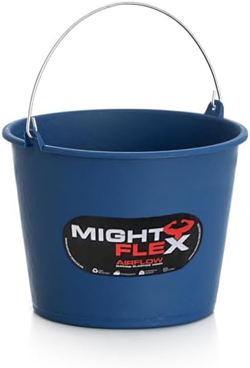 Mightyflex Calf Bucket 5 Litre Heavy Duty Compact Utility Tub with Strong Metal Handle for Livestock Feeding Cleaning and Storage Suitable for Farm Stable Garden and Home Use