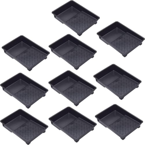 10 Inch 100% Recycled Plastic Paint Roller Tray With Textured Anti-Skid Grip, Ideal For Trade & DIY Rollers Up To 10" Wide and All Types Of Paint, Varnish, Woodstain