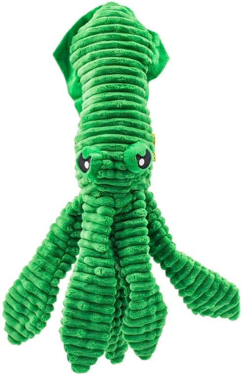 Dog Life Squeaky Squid Soft Plush Dog Toy – 40cm Crinkle & Squeak Pet Toy – Soft Durable Plush – Engaging Textures – Fun for Small to Extra-Large Dogs and Puppies