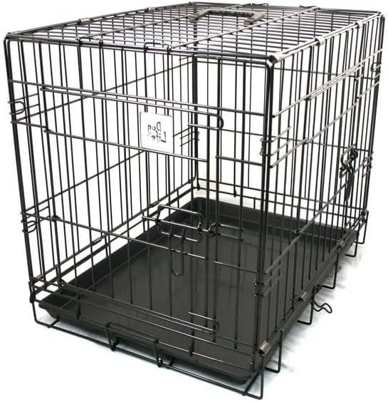 DOG CRATE – Heavy-Duty Folding Pet Kennel with Removable Tray & Divider – Indoor & Outdoor Use for Dogs Secure Latch, Rust-Resistant Frame – Travel Friendly – Black