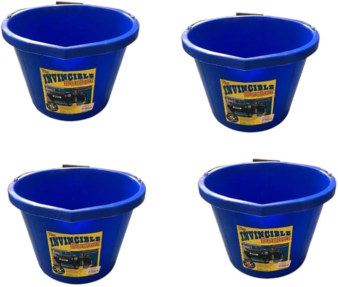 Blue Color Airflow Heavy Duty Invincible Builders Bucket – 3 Gallon/15 Liter – Strong Handle & Calibrated Markings – Multi-Purpose Mixing, Gardening, Farm & Construction Use