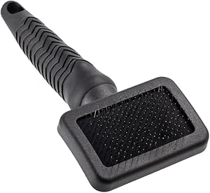 SOTNOS SLICKER BRUSH for Dogs & Cats – Detangling Grooming Brush with Fine Wire Bristles and Removes Loose Hair and Mats – Gentle & Effective