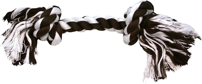 Rope Cotton 2 Knot Dog Toy – Durable chew toy made from natural cotton, Featuring a strong two-knot design perfect for tugging, chewing, and play. Suitable for dogs