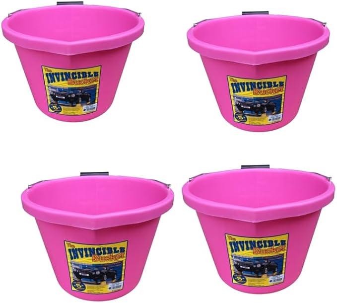 Pink Color Airflow Heavy Duty Invincible Builders Bucket – 3 Gallon/15 Liter – Strong Handle & Calibrated Markings – Multi-Purpose Mixing, Gardening, Farm & Construction Use