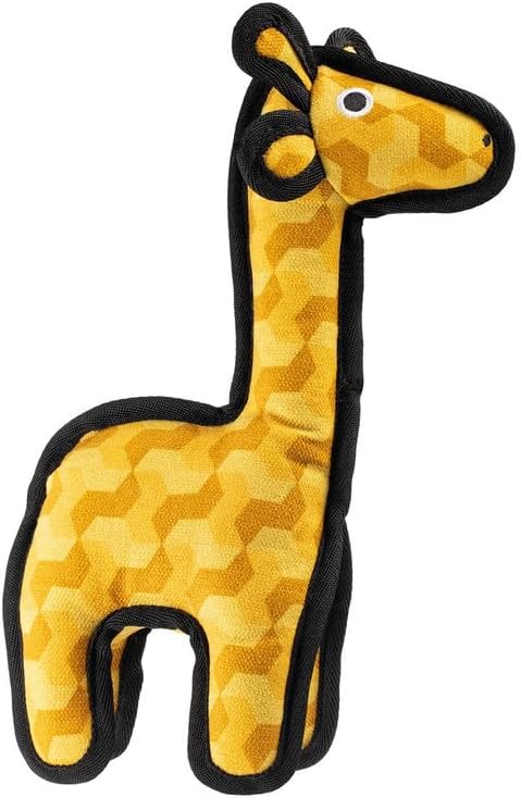 TUFFS Dog Toy – Extra Tough Grey Plush Squeaky Dog Toy for Aggressive Chewers – Durable Animal Chew Toy for Medium & Large Dogs – Reinforced Seams – Fun, Interactive Play & Training Toy