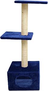 3 Tier Hideout Cat Scratcher – Multi-Level Cat Tree with Sisal Scratching Posts, Cozy Hideaway Cubes & Perches – Durable Cat Furniture for Indoor Cats, Kittens, and Large Breeds – Stable & Stylish