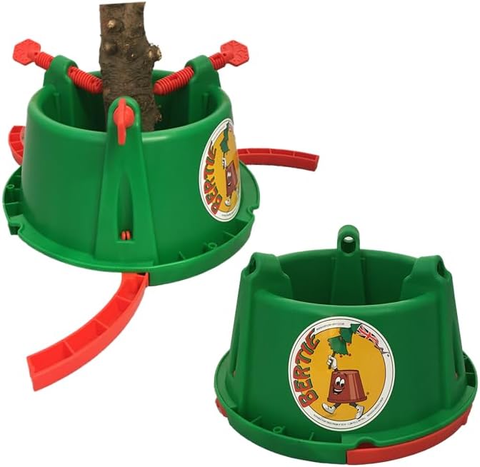 Bertie British-Made Christmas Tree Stand – Adjustable Legs, 4.5L Water Capacity, Fits 4ft–9ft Trees (Up to 15cm Trunk) – Heavy Duty & Stylish – Santa, Elf, Jack Frost Posh Suit