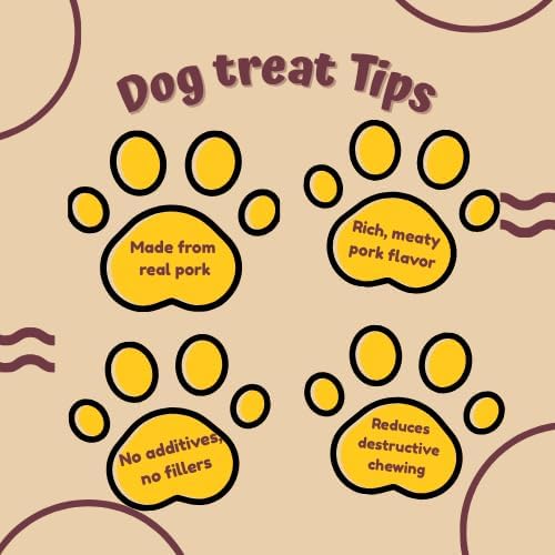 Mediterranean Natural Ham Bone for dogs- Slow Roasted Pork Treat Long Lasting Natural Dog Chew Bone Supports Chewing Instinct Single Ingredient Dog Snack for All Breeds Large Medium Small Dogs