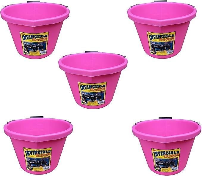 Pink Color Airflow Heavy Duty Invincible Builders Bucket – 3 Gallon/15 Liter – Strong Handle & Calibrated Markings – Multi-Purpose Mixing, Gardening, Farm & Construction Use
