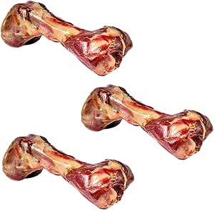 Mediterranean Salt Free Serrano Ham Bone for Dogs Long Lasting Chew Treat Air Dried Dog Bone Slow Roasted Single Ingredient Natural Dog Chew for Aggressive Chewers Medium Large Breed Dogs