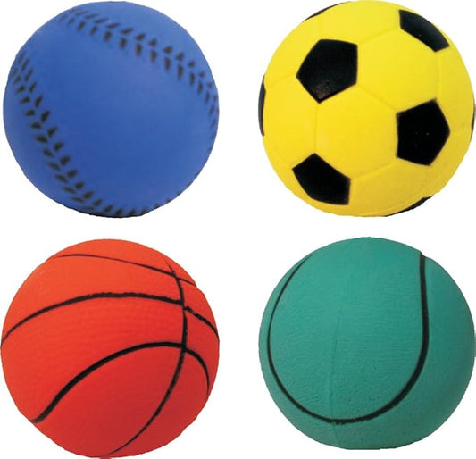 Dog Life Floaties Assorted Sports Ball - Floating Dog Toy, 9cm (3.5") - Fun Fetch & Water Play Ball