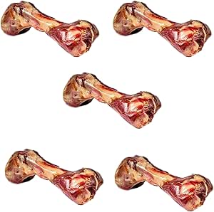 Long Lasting Mediterranean Serrano Ham Bone for Dogs – Natural Single Ingredient Smoked Dog Chew – Large Breed Aggressive Chewer Treat- Fully Edible Real Meat Bone for Dogs